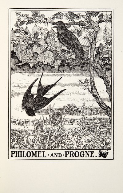 Philomel och Progne, från Fontaine Fables, pub. 1905 av Percy J. Billingshurst