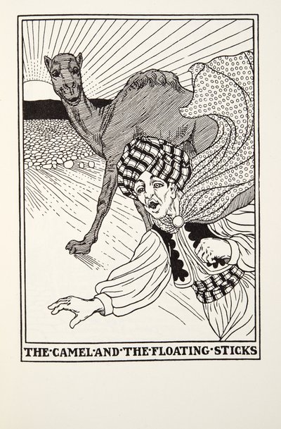The Camel and the Floating Sticks, från Fontaine Fables, pub. 1905 av Percy J. Billingshurst