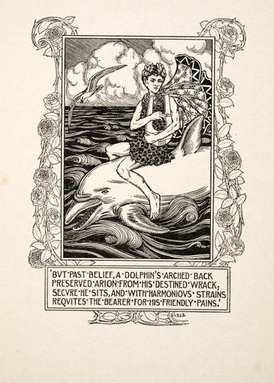 Delfinen, från A Hundred Anecdotes of Animals, pub. 1924 av Percy J. Billingshurst