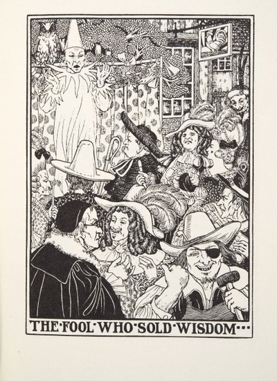Dåren som sålde visdom, från Fontaine Fables, pub. 1905 (gravyr) av Percy J. Billingshurst