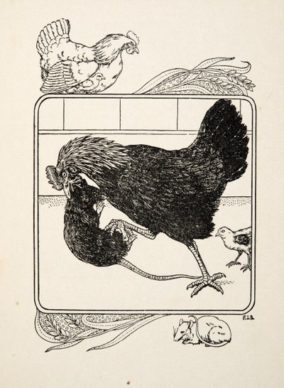 The Heroism of a Hen, från Hundra anekdoter av djur, pub. 1924 av Percy J. Billingshurst