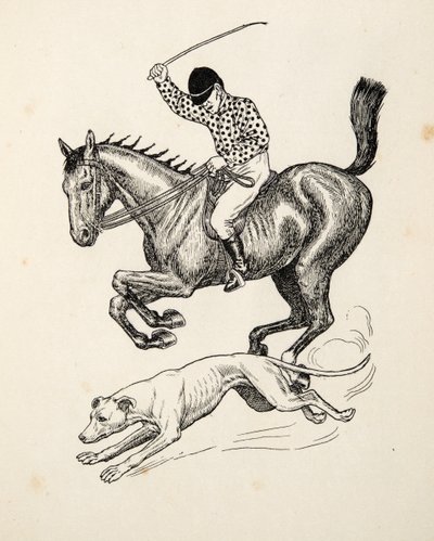 Hästen och vinthunden, från Hundra anekdoter av djur, pub. 1924 av Percy J. Billingshurst