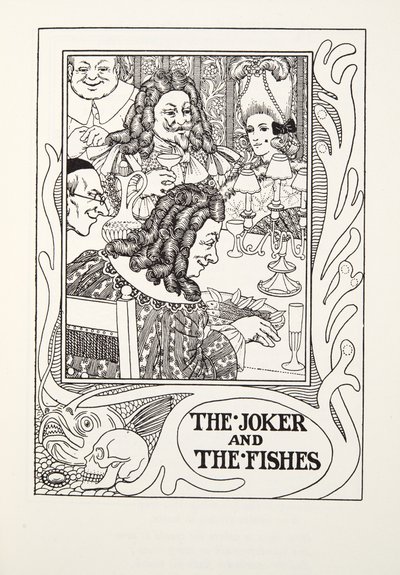 Jokern och fiskarna, från Fontaine Fables, pub. 1905 (gravyr) av Percy J. Billingshurst