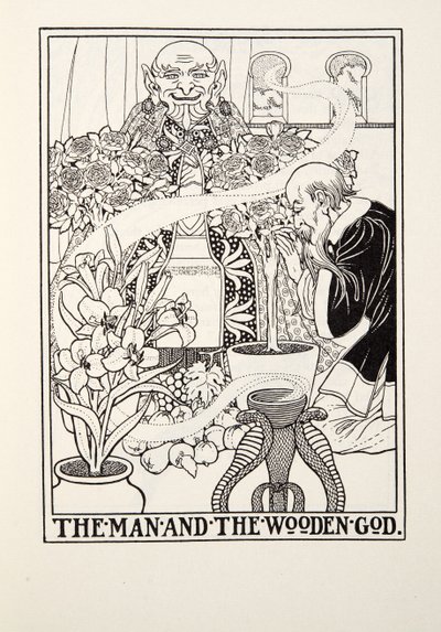 Mannen och träguden, från Fontaine Fables, pub. 1905 av Percy J. Billingshurst