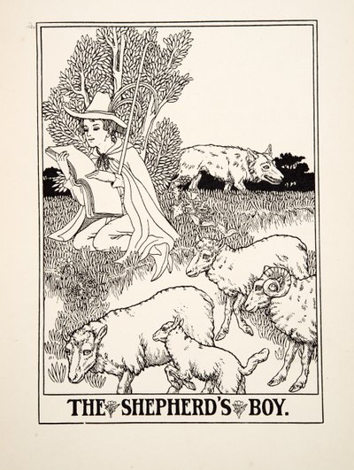 The Shepherds Boy, från A Hundred Fables of Aesop, pub.1903 av Percy J. Billingshurst