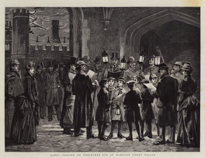 Carol Singing på julafton på Hampton Court Palace av Percy Macquoid
