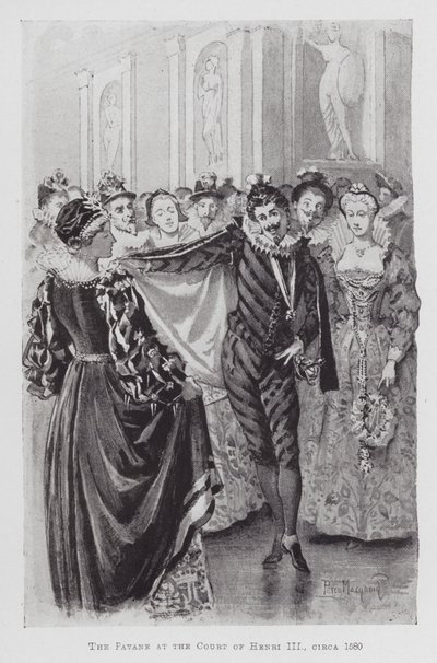Dans: Pavanen vid Henri III:s hov, cirka 1580 (litho) av Percy Macquoid