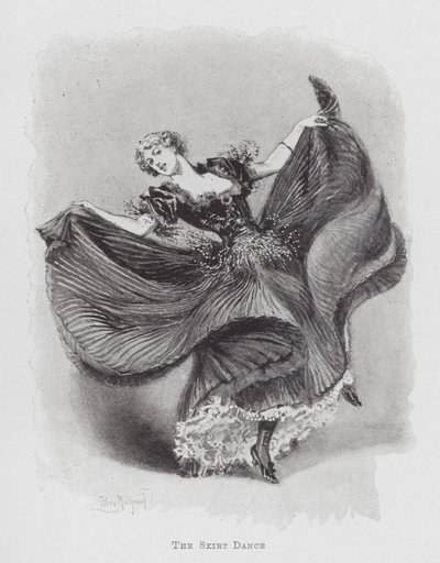 Dancing: The Skirt Dance (litho) av Percy Macquoid