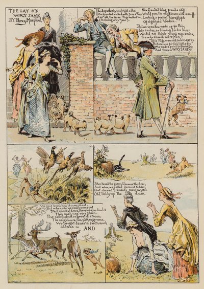 The Lay of Wiry Jane, av Percy Macquoid (chromolitho) av Percy Macquoid