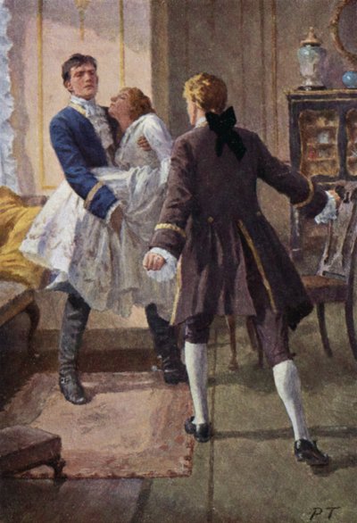 Illustration för Wuthering Heights av Emily Bronte (färg litho) av Percy Tarrant