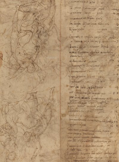 Figurstudier [verso] av Perino del Vaga