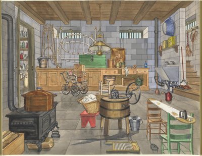 Urban Houses källare, 1910 av Perkins Harnly