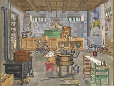 Stadshusets källare, 1910, ca. 1947. av Perkins Harnly