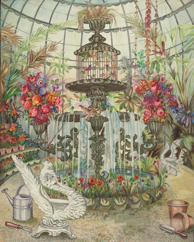 Conservatory Fountain, ca. 1938. av Perkins Harnly