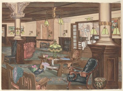 Hollywood Hotel Lobby, 1902 av Perkins Harnly