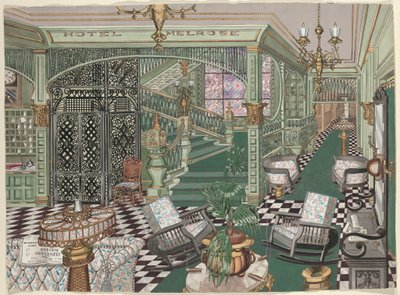 Melrose Hotel Lobby, 1880 av Perkins Harnly