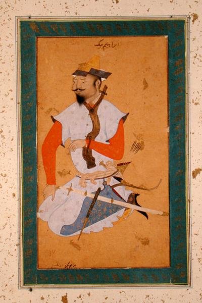 A Turkoman Prisoner of the Mughals, från Large Clive Album av Persian School