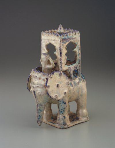 Elefant med howdah och figur, Iran, Seljud-dynastin (keramik) av Persian School