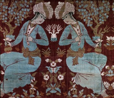 Panel i Isfahan-stil (siden) av Persian School
