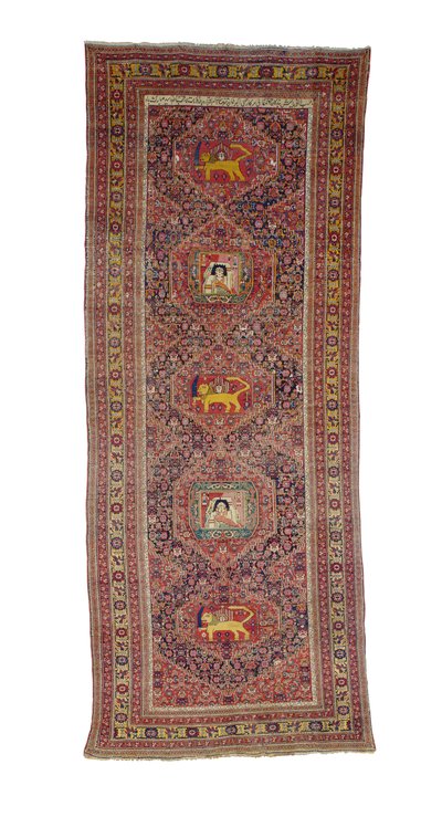 Senneh gallerimatta, Västpersien, 1837 av Persian School