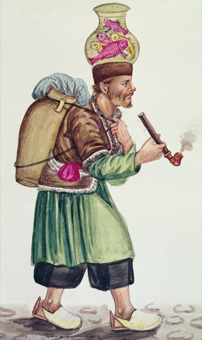 Fiskhandlaren (wc på papper) av Persian School