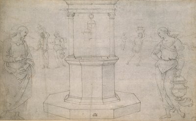 Kristus och Samarias kvinna, sent 1400- och början av 1500-talet av Perugino