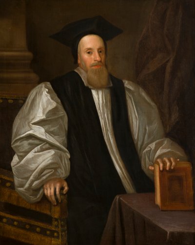 Porträtt av John Bridgeman, biskop av Chester (1577-1652), ca 1638-52 (olja på duk) av Peter (attr.to) Lely
