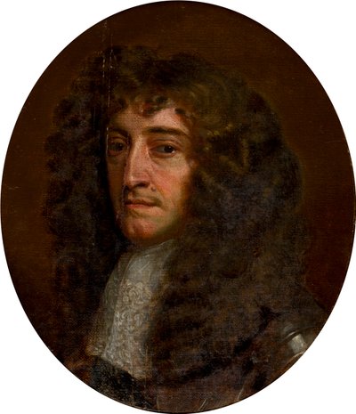 Porträtt av prins Rupert av Rhen (1619-1682), ca 1618-80 (olja ombord) av Peter (follower of) Lely