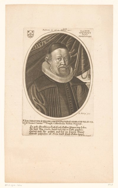 Porträtt av Johann Christoph Schilling av Peter Aubry (II)