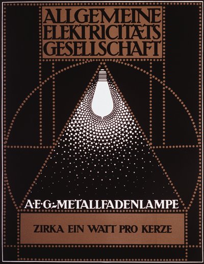 Reklamaffisch för General Electric Company [AEG] 1910 av Peter Behrens