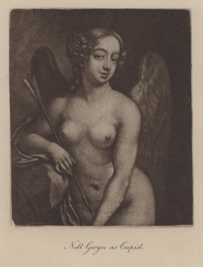 Nell Gwyn som Cupid (mezzotint) av Peter Cross