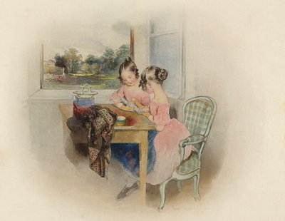 Princesses Marie and Carolina of Liechtenstein  av Peter Fendi