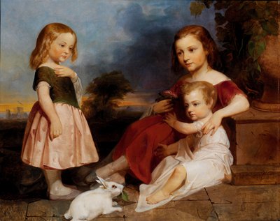 Porträtt av Downer-barnen, 1850. av Peter Frederick Rothermel