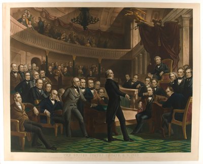 USA:s senat, a.d. 1850, pub. c1855. av Peter Frederick Rothermel