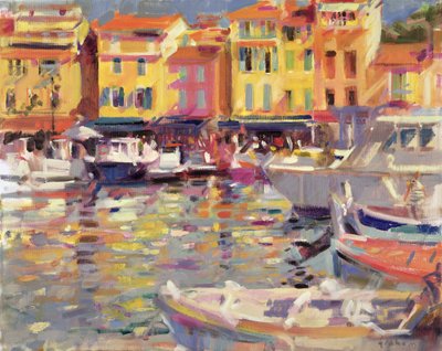 Hamnen i Cassis av Peter Graham (Contemporary)