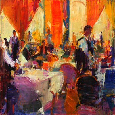 The Savoy Days (olja på duk) av Peter Graham