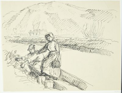 Italiensk kvinna kliver iland från färjan av Peter Hansen