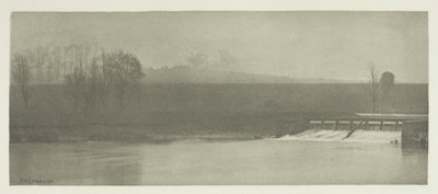 En regnig dag vid Flanders Weir av Peter Henry Emerson