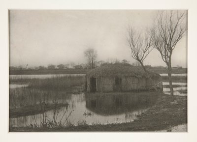 A Reed Boat-House, tavla XXXI från Life and Landscape on the Norfolk Boards av Peter Henry Emerson