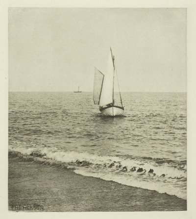 En Suffolk Shrimper "Coming Ashore" av Peter Henry Emerson
