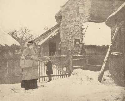 Att gå till marknaden - en vinterscen av Peter Henry Emerson