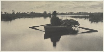 Rodd hem skoof-prylarna från Life and Landscape on the Norfolk Broads, 1886, skylt XXI, 1886. av Peter Henry Emerson