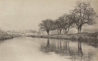 Byn vid floden,1890-1891, tryckt 1893 (foto) av Peter Henry Emerson