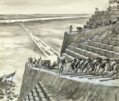 Bygger den stora pyramiden i Giza av Peter Jackson