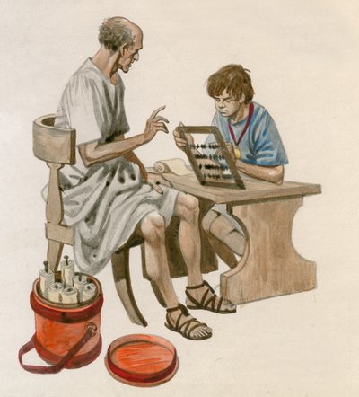 Julius Caesar som pojke lärde sig räkna med hjälp av en kulram av Peter Jackson