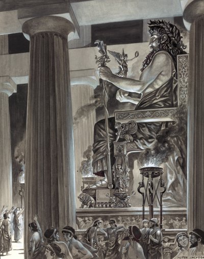 Staty av Zeus på Olympia av Peter Jackson