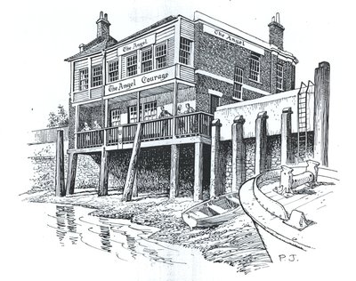 The Angel, Bermondsey, London (bläck på papper) av Peter Jackson