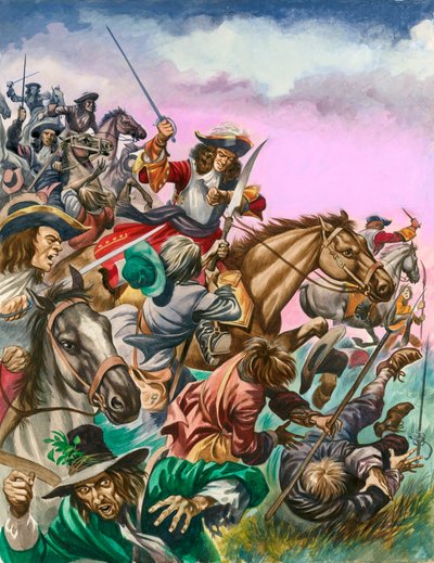 Hertigen av Monmouth i slaget vid Sedgemoor. av Peter Jackson