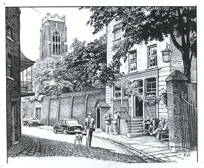The Grenadier, Wilton Row, Belgravia (bläck på papper) av Peter Jackson