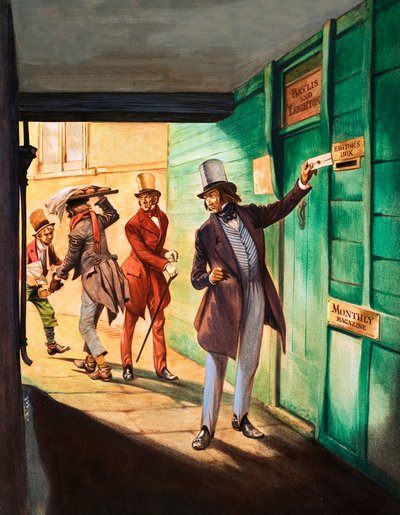 When They Were Young: Charles Dickens (gouache på papper) av Peter Jackson